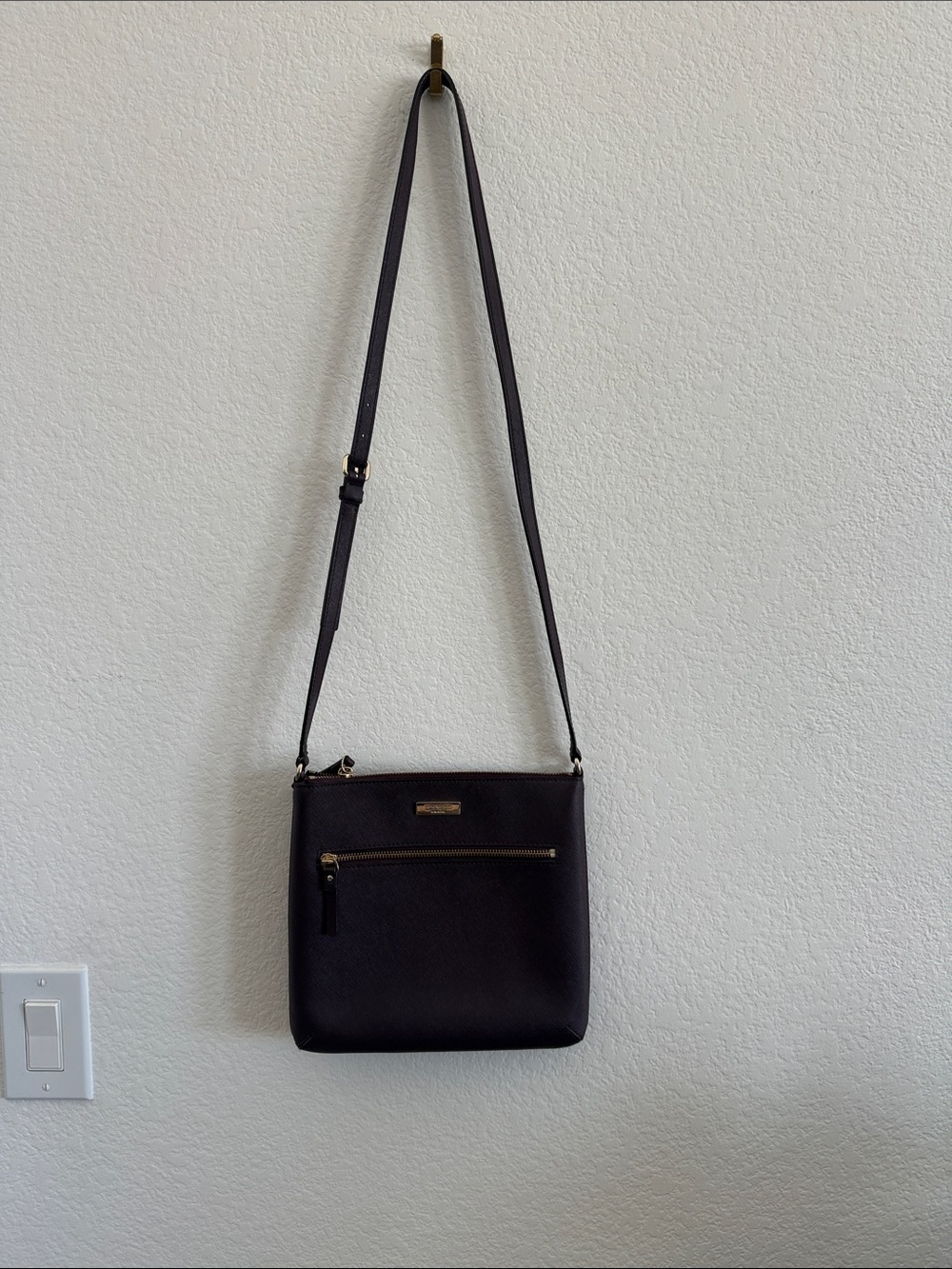 Kate Spade Crossbody Bag in Eggplant - Minimalist Women's Shoulder Bag